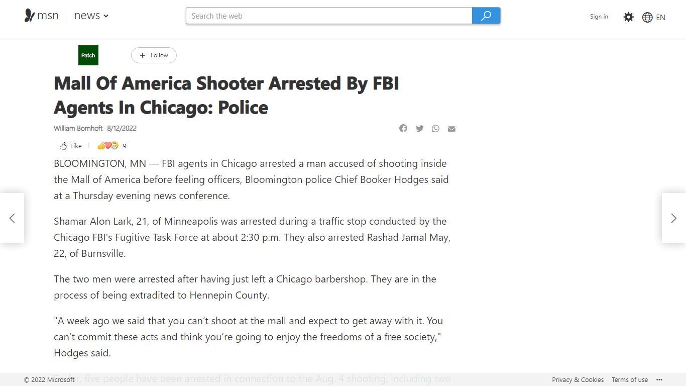 Mall Of America Shooter Arrested By FBI Agents In Chicago: Police