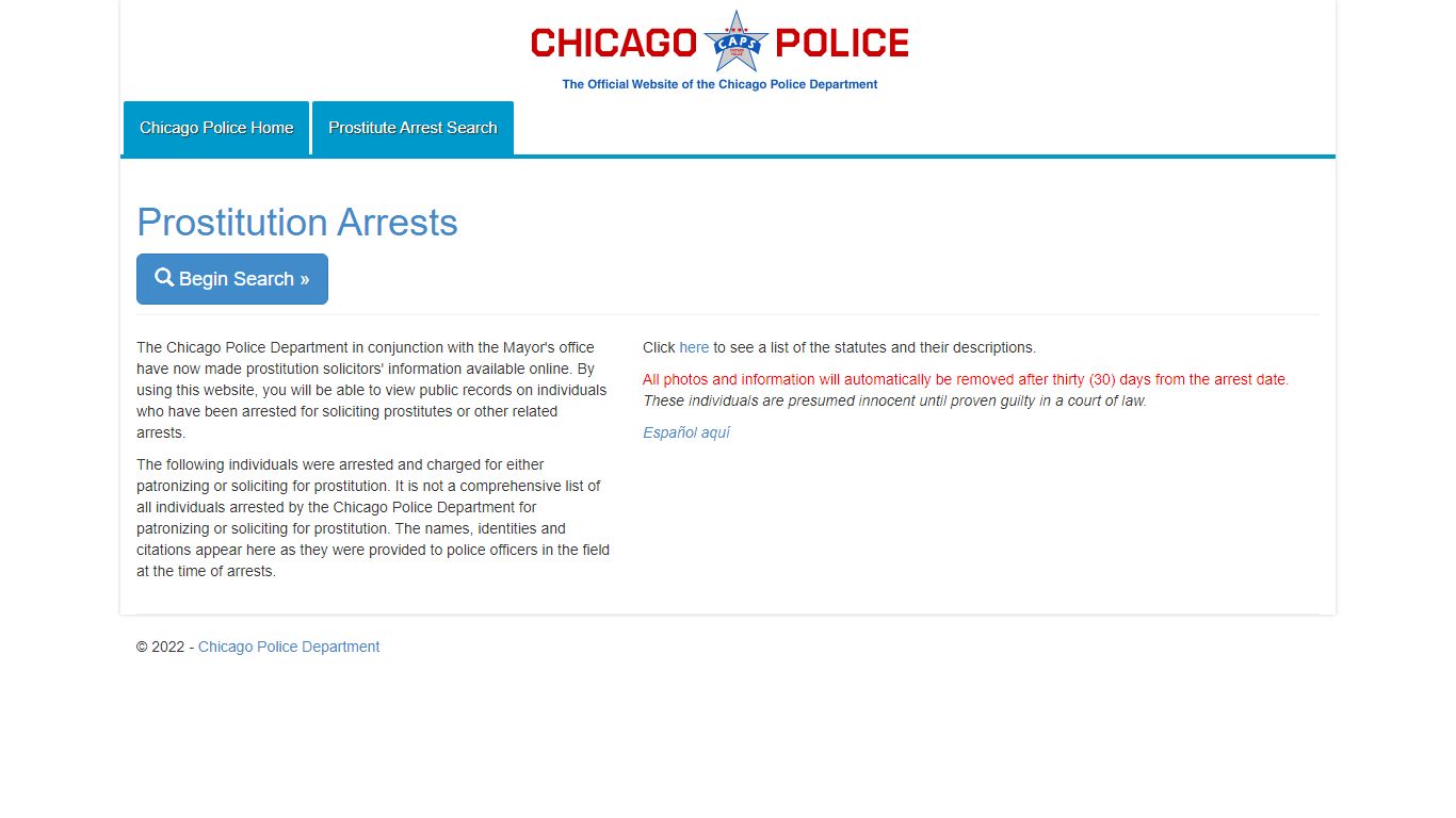 Home - Prostitution Arrests - Chicago Police Department